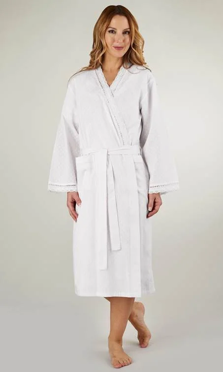 Slenderella Cotton White Dressing Gown