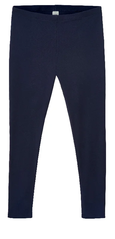 Women's Soft 100% Cotton Petite Leggings | Navy