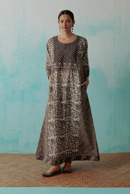 Yoke Caftan Grey Kashish