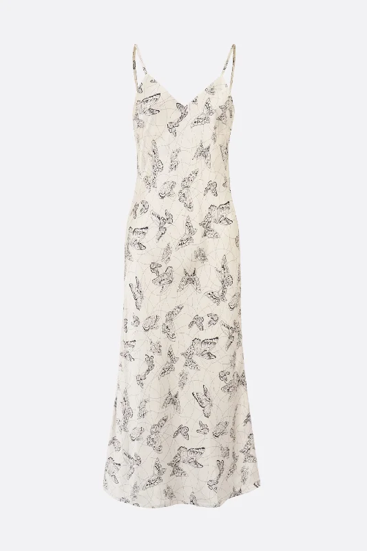 DORA SILK MIDI SLIP DRESS