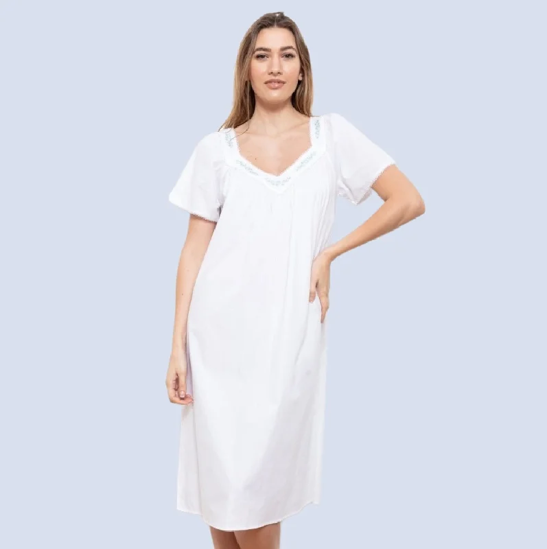 Gabby 100% Cotton Lawn Short Sleeve Nightdress