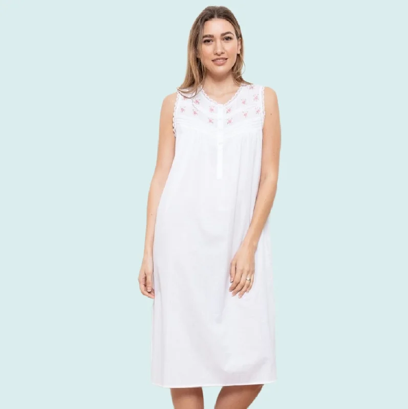 Honna 100% Cotton Lawn Sleeveless Nightdress