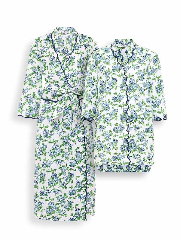 Hydrangea Bundle: Classic Robe + Nightshirt