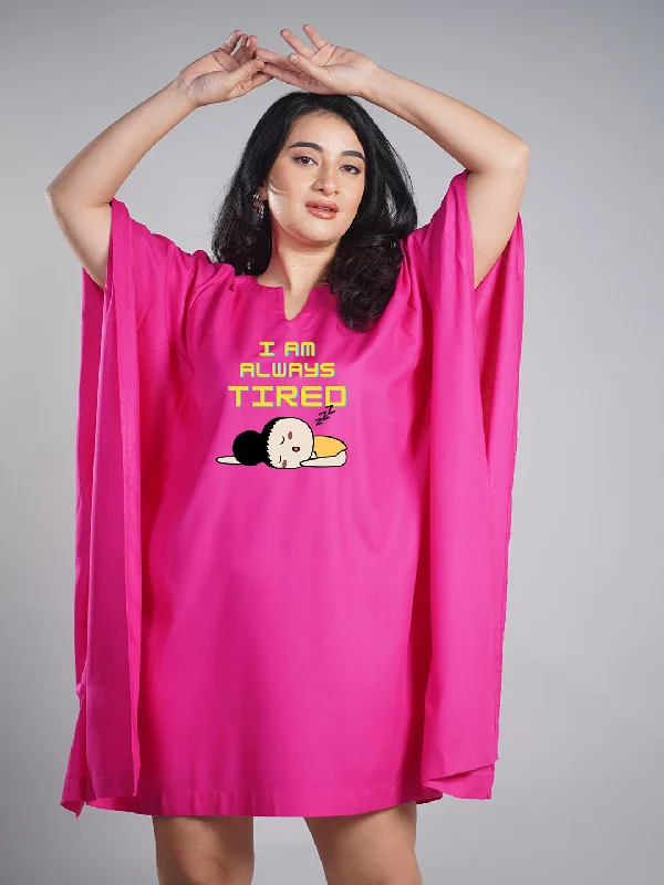 Magenta Kaftan Nightdress - Tiresome